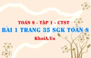 Bài 1 trang 35 SGK Toán 8 Tập 1 Chân trời sáng tạo